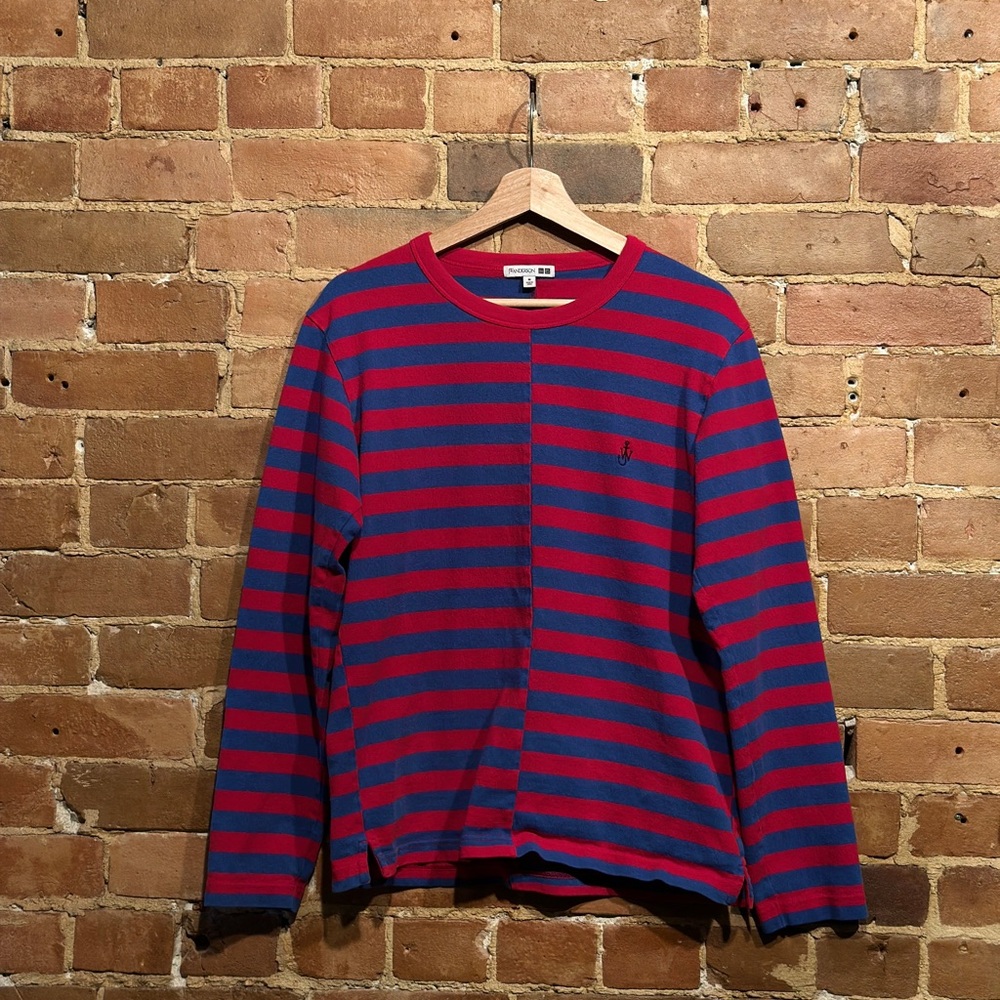 JW ANDERSON Red and Blue Long Sleeve Tee